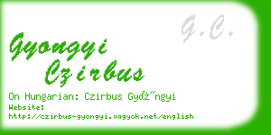 gyongyi czirbus business card